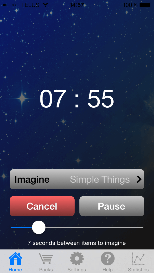mySleepButton Home Screen